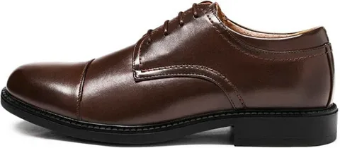 Bruno Marc men’s Oxford dress shoe with cap toe in wholecut style for formal wear