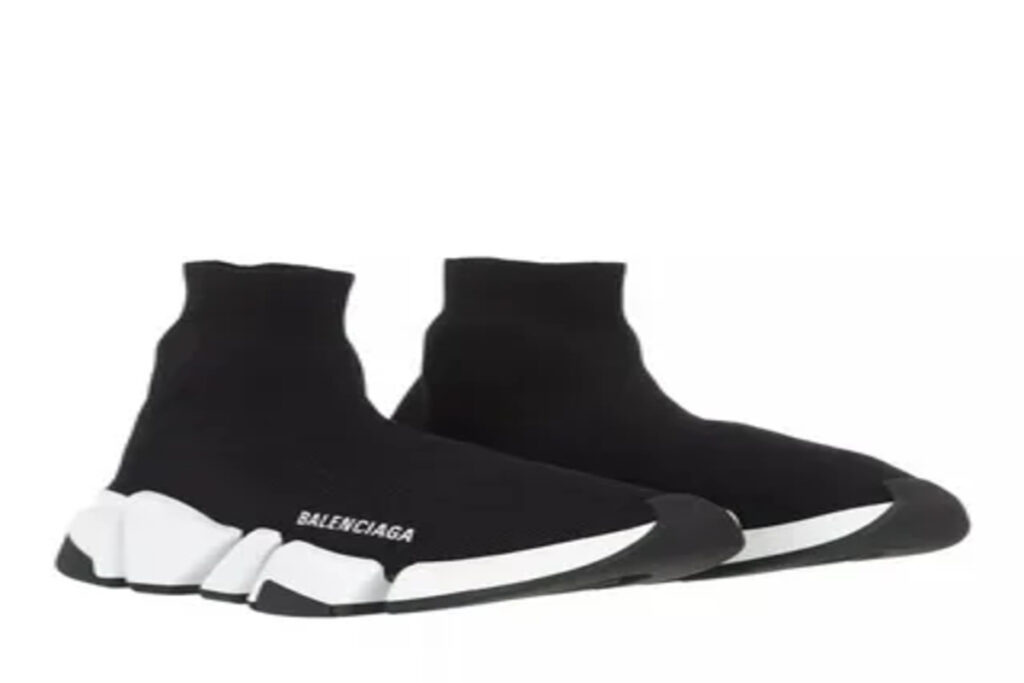 black and white Balenciaga Speed 2.0 Knit Sneakers